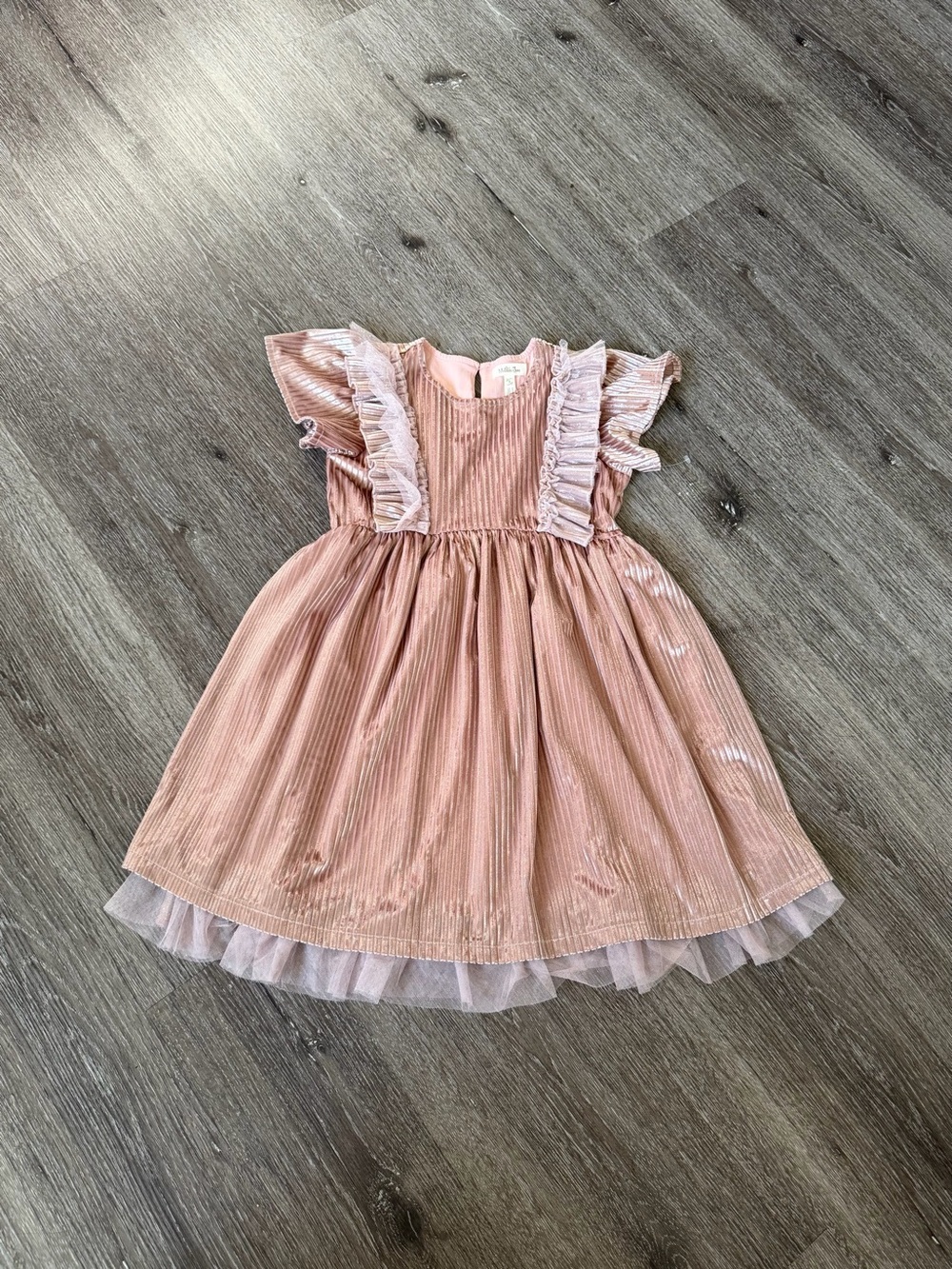 Matilda Jane Blush Pink Velvet Ruffled Tulle Dress